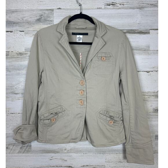 Marc Jacobs Jackets & Blazers - Marc Jacob women 8 tan khaki cotton button up jacket long sleeve casual designer